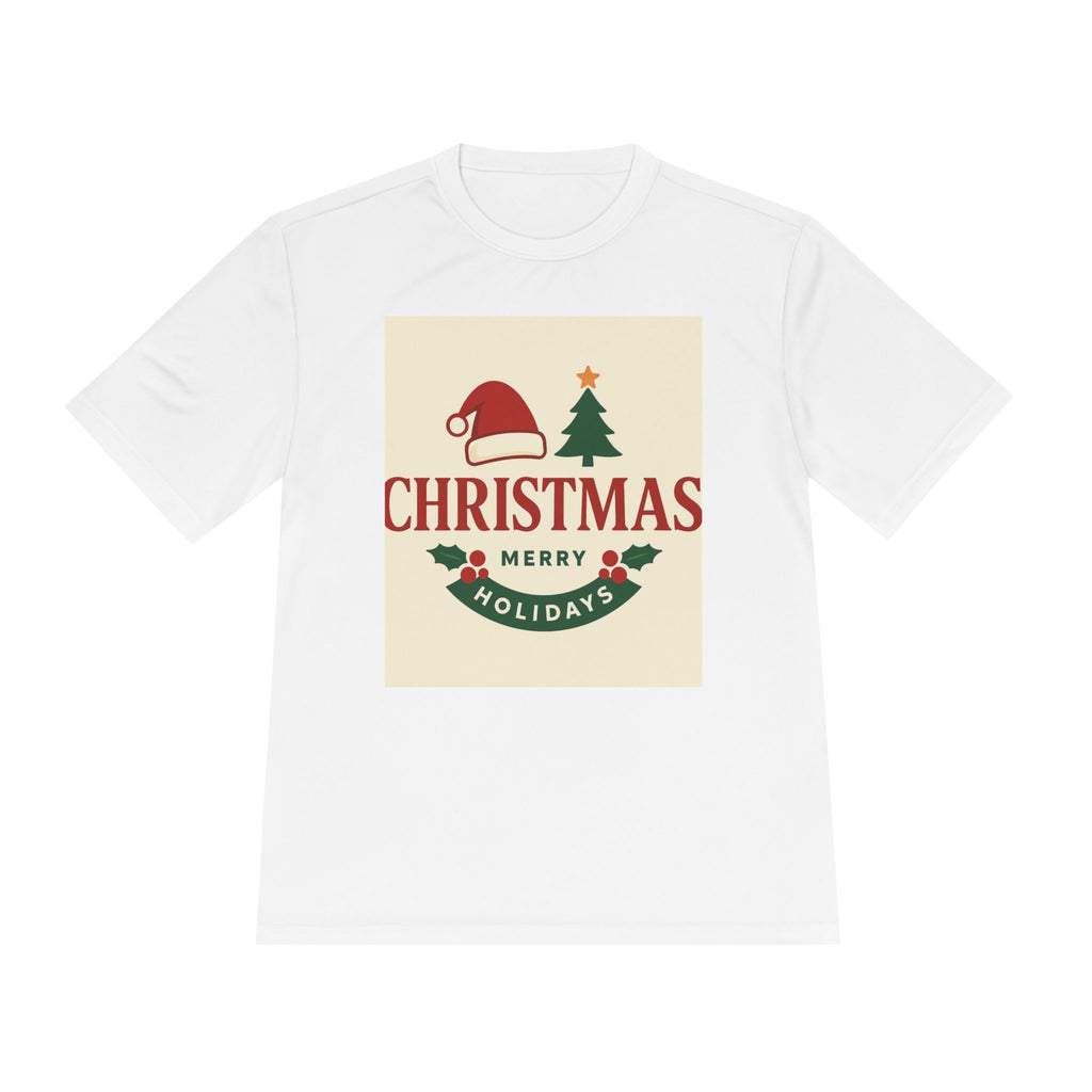 Christmas Merry Holidays Tee — Festive Santa Hat & Tree Holiday Shirt