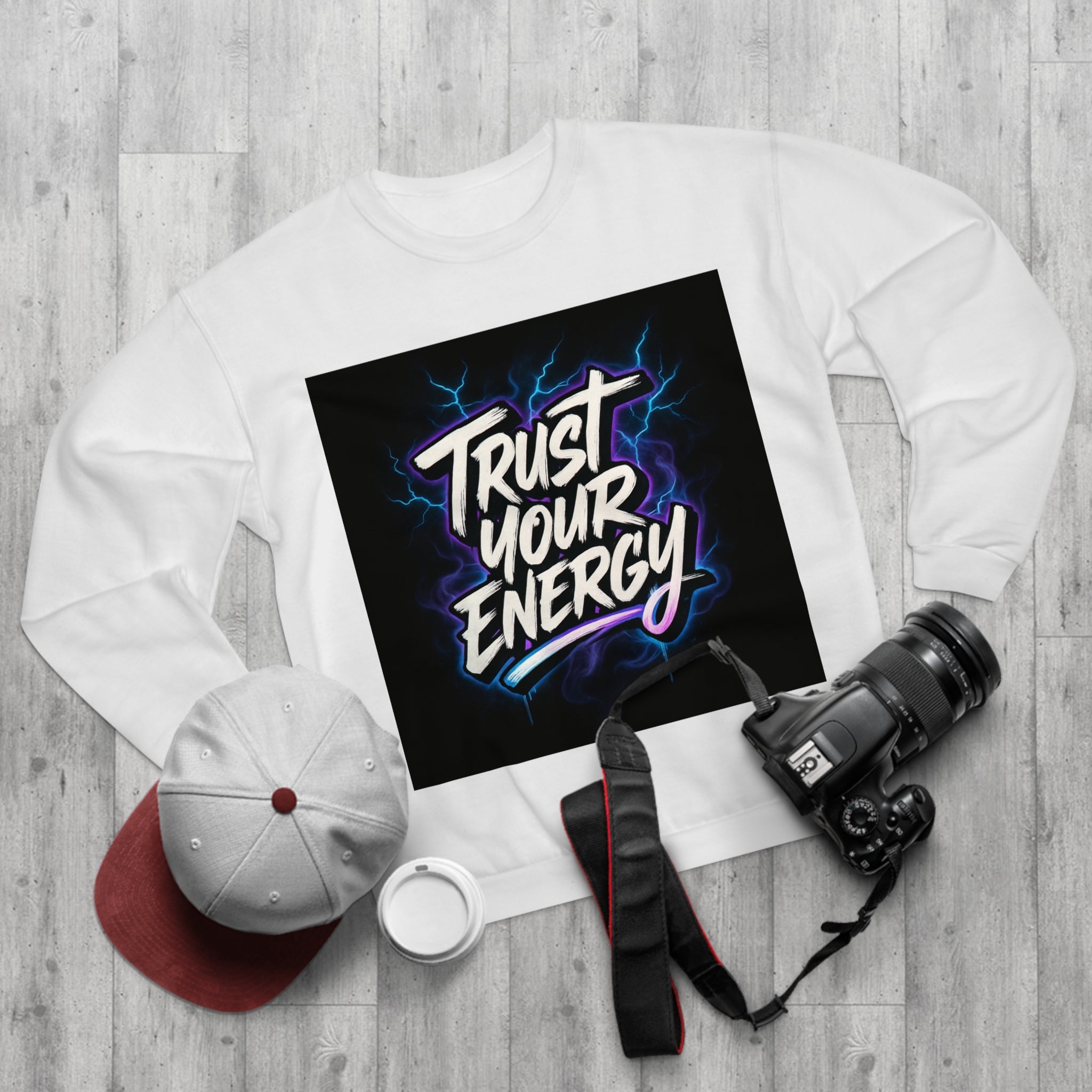 Trust Your Energy Crewneck Sweatshirt — Motivational Graphic Sweatshirt