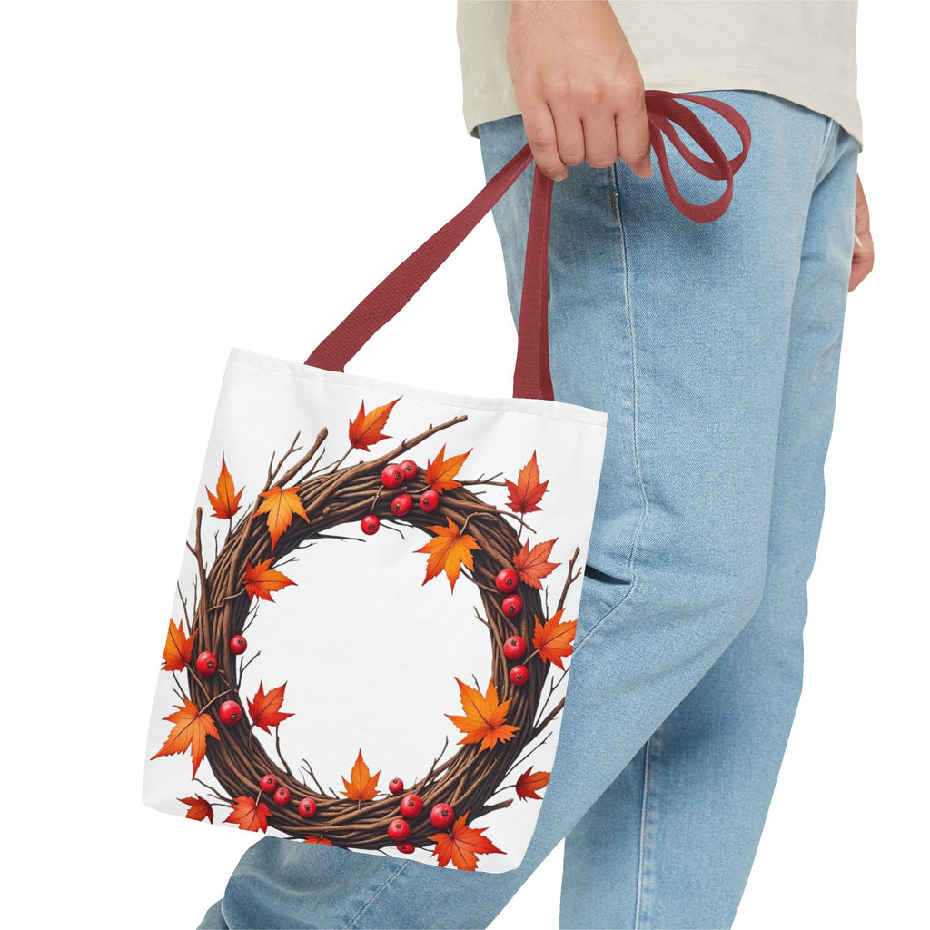 Autumn Leaf Wreath Tote Bag