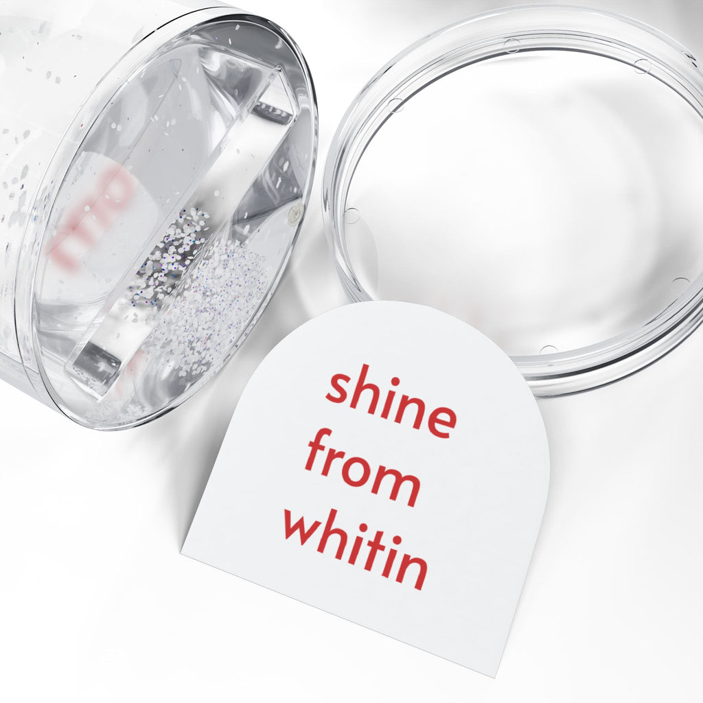 Snow Globe – “Shine From Whitin” Inspirational Mini Snow Globe