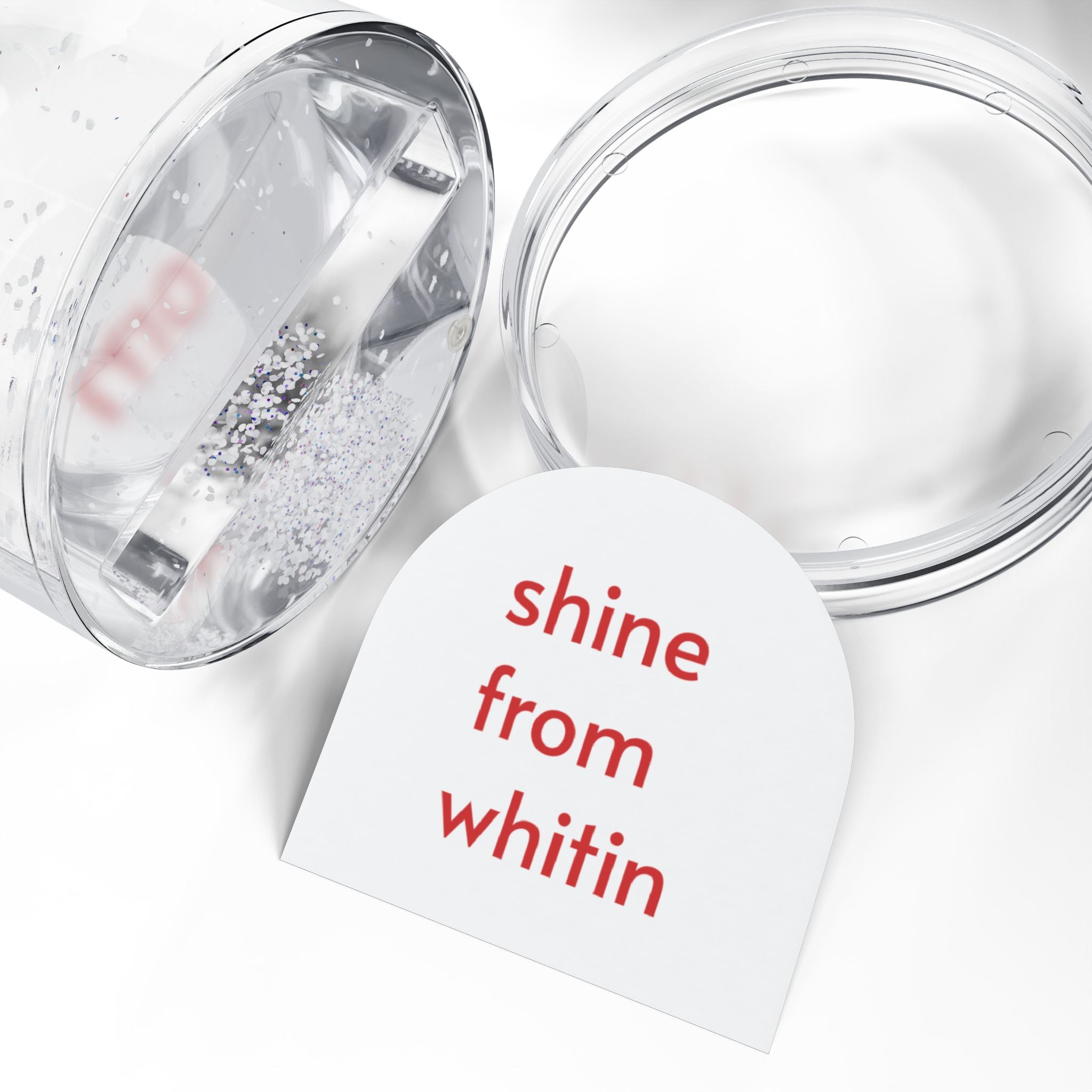 Snow Globe – “Shine From Whitin” Inspirational Mini Snow Globe