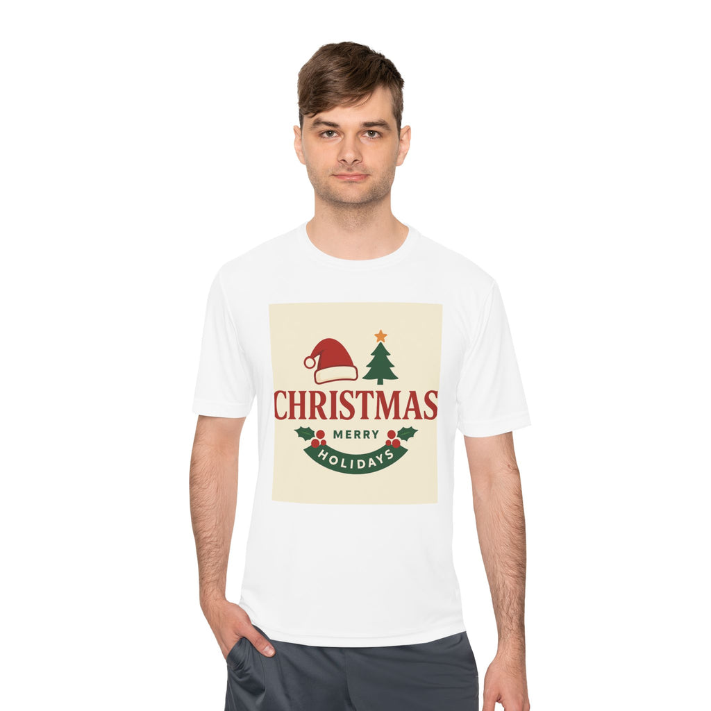 Christmas Merry Holidays Tee — Festive Santa Hat & Tree Holiday Shirt