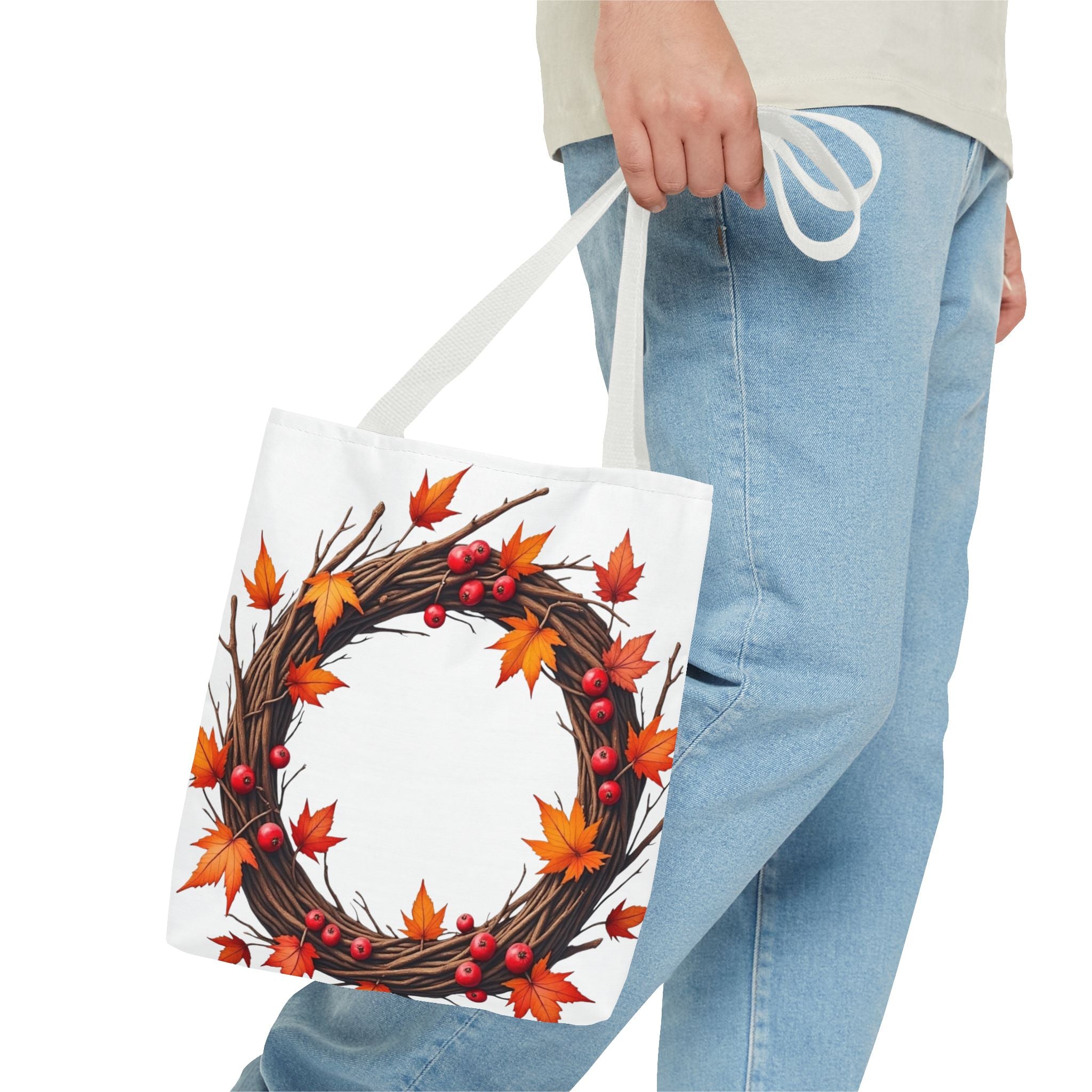 Autumn Leaf Wreath Tote Bag
