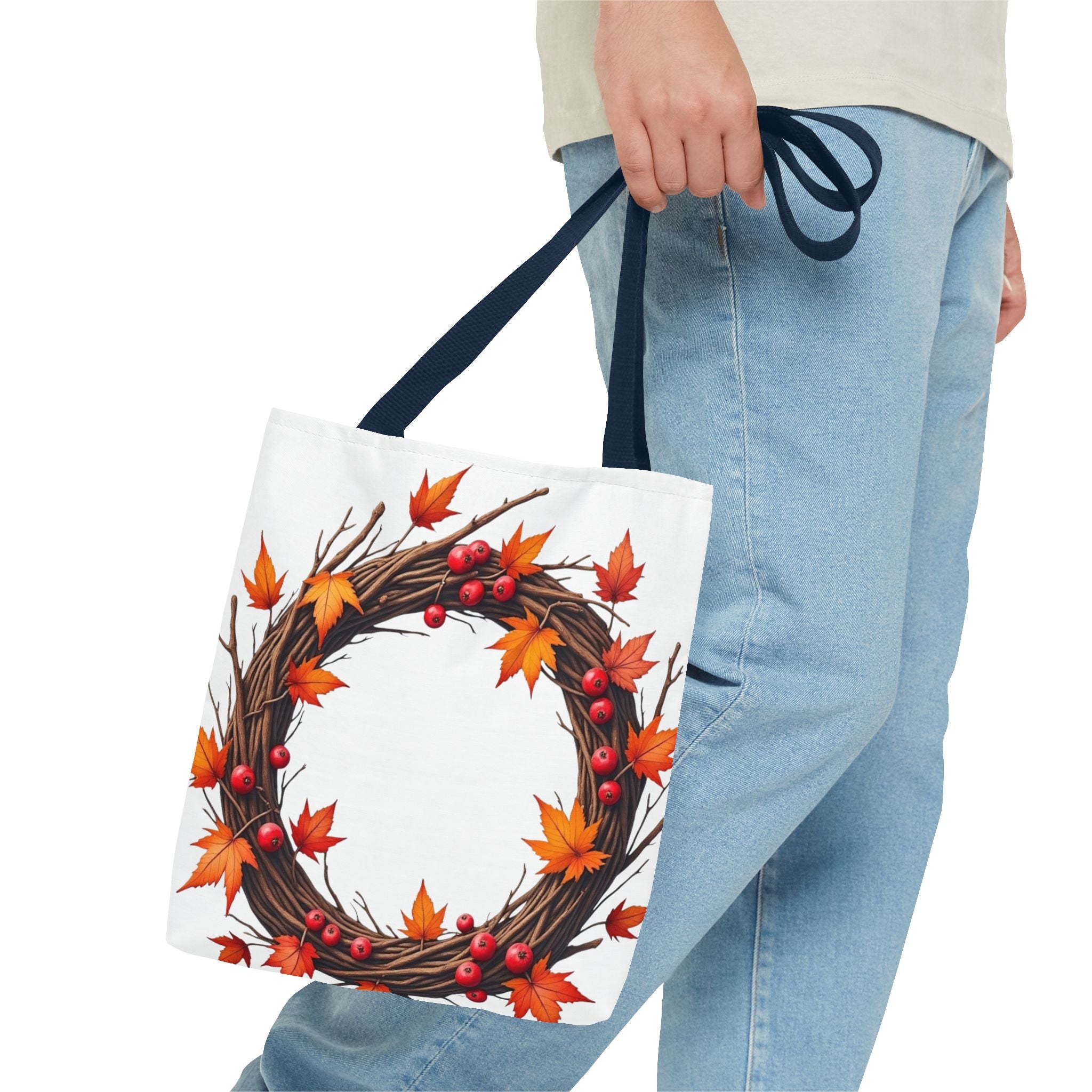Autumn Leaf Wreath Tote Bag